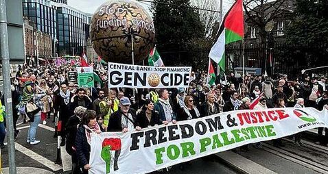 BDS co-founder addresses Palestine solidarity protest in Dublin