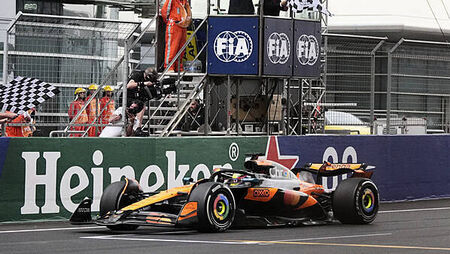 Oscar Piastri wins Chinese Grand Prix as Lewis Hamilton struggles in Ferrari