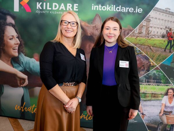 Hazel Power and Caoimhe Wright from INTO Kildare