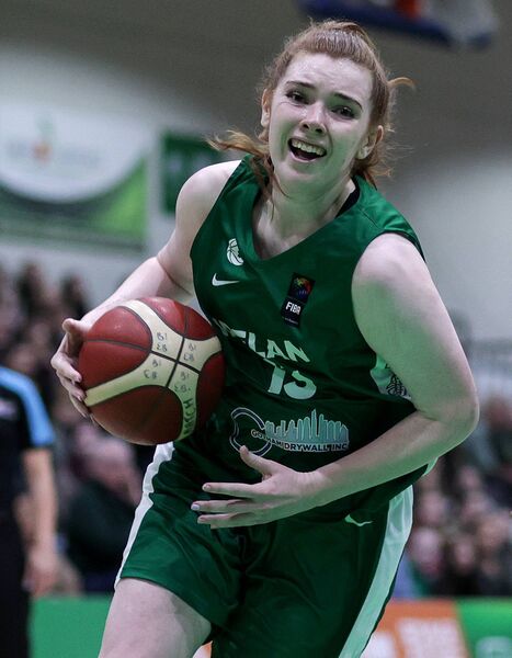 FIBA Women's EuroBasket 2025 Qualifier, National Basketball Arena, Dublin 9/2/2025 Ireland vs Latvia Ireland's Claire Melia Mandatory Credit ©INPHO/Laszlo Geczo