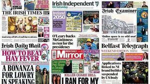 What the papers say: Saturday's front pages What the papers say: Saturday's front pages