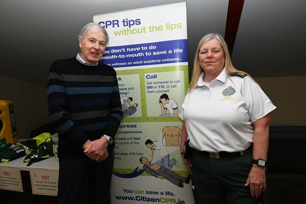 John OReilly Dunlavin CFR and Amanda Ross Community Engagement Officer National Ambulance Service 