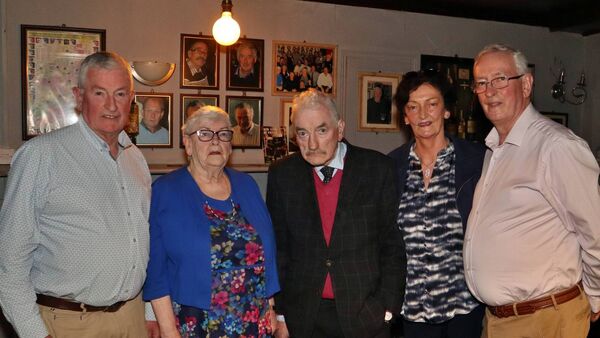 Ned Kelly, centre, with his mother Elisabeth, sister Martha and brothers Pat and John. Another brother, Joe, sent good wishes from his travels in Australia