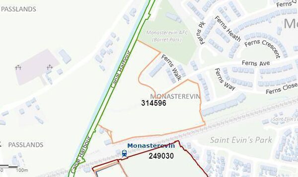 map of vacant site in Monasterevin map of vacant site in Monasterevin