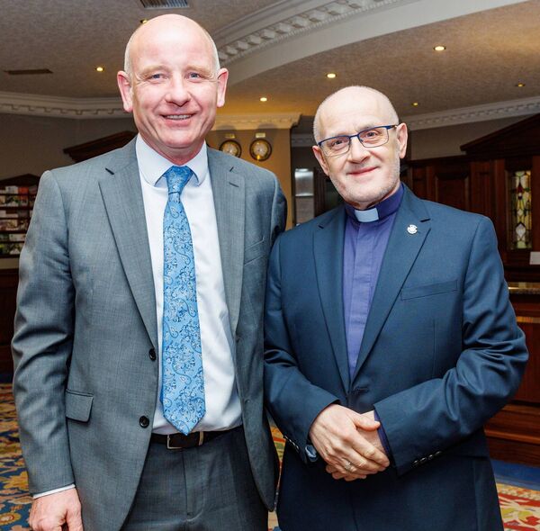 Michael Carew with Rev Shem Furlong deputy principal Michael Carew with Rev Shem Furlong deputy principal
