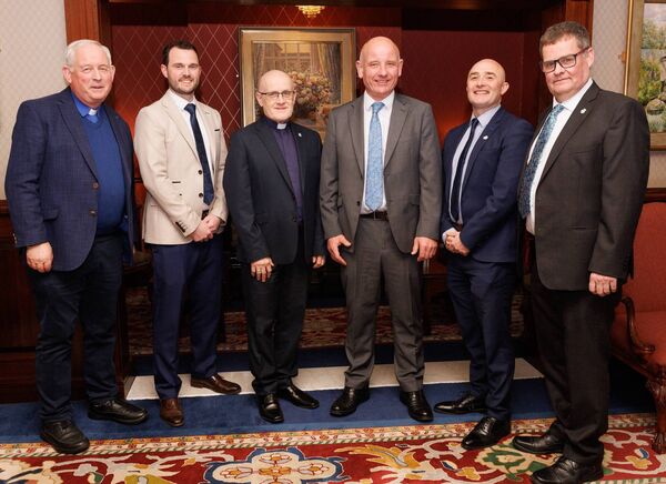 Michael with Fr John Brophy, Conor Rowan deputy principal, Rev Shem Furlong deputy principal, John Maye principal and Michael Regan chairperson Board of Management Michael with Fr John Brophy, Conor Rowan deputy principal, Rev Shem Furlong deputy principal, John Maye principal and Michael Regan chairperson Board of Management