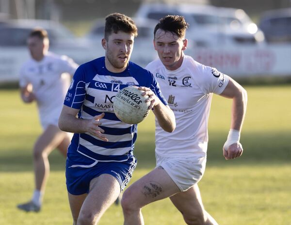Sean Hanafin on the ball for Naas Photo: Sean Brilly