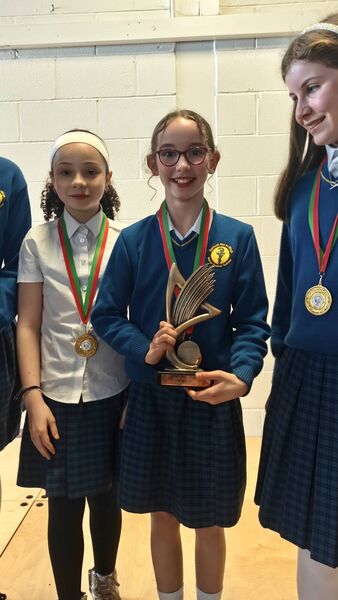 Members of the winning Gaelscoil Nás na Ríogh team