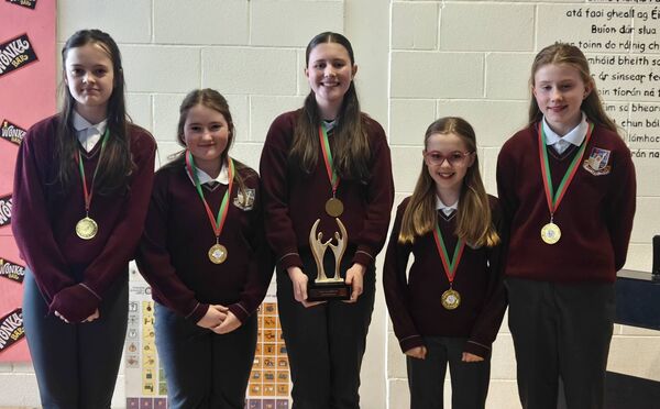 The Gaelscoil an Mhuileann team