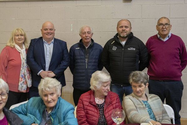 Eileen Dowling, Mark Wall TD, Paddy Lawler, Niall Connelly, chairman of St Laurence's GAA, and John O'Brien Eileen Dowling, Mark Wall TD, Paddy Lawler, Niall Connelly, chairman of St Laurence's GAA, and John O'Brien