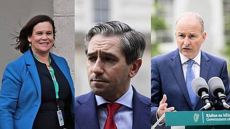 Sinn Féin hold commanding lead as Fine Gael gains ground on Fianna Fáil, poll shows