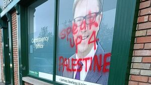Graffiti attack on Kildare minister’s office Graffiti attack on Kildare minister’s office