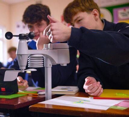 Students carrying out their investigation