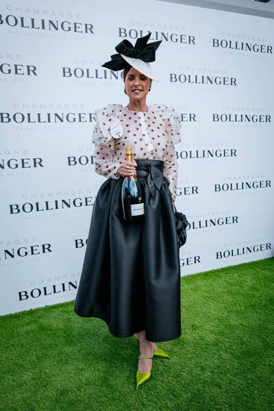 Ciara Denvir winner of the Bollinger Best Dressed Competition at the Punchestown Festival 