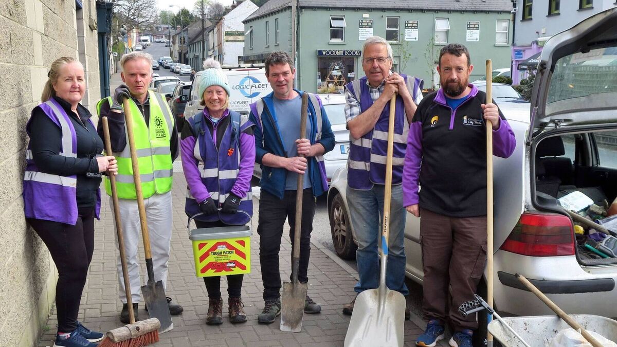 Clean-up day in Kilcullen brings out the community