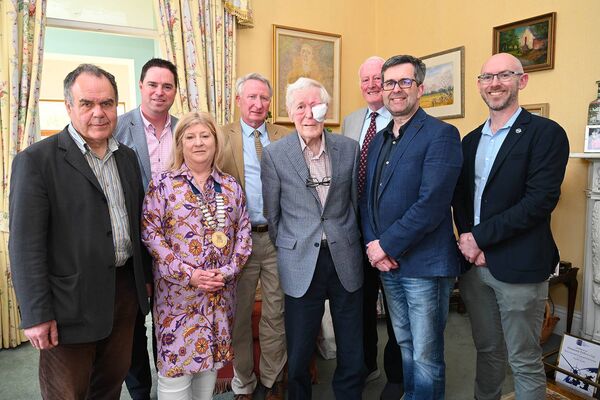  Kevin Kenny, Minister Martin Heydon, Aoife Breslin, David Henry, Frank Taaffe, Joe Farrell, Seamus Taaffe and Mark McLean 