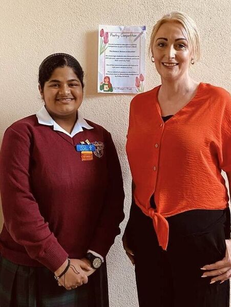  Eliseba Tomy Thomas and Bronwyn Doyle of St Mary's College