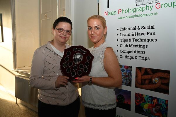 Grazia Kelly winner of The Damien O'Keeffe Memorial Shield presentation by Yvonne O'Keeffe 