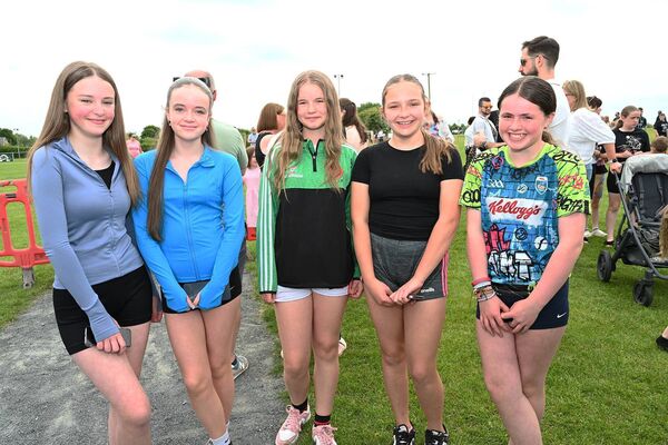 Stacey Kiely, Pippa Burke, Emma Walsh, Macey Sayers and Martha Keane 