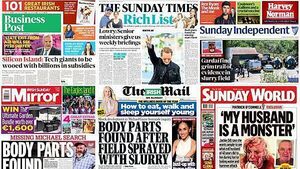 What the papers say: Sunday's front pages What the papers say: Sunday's front pages
