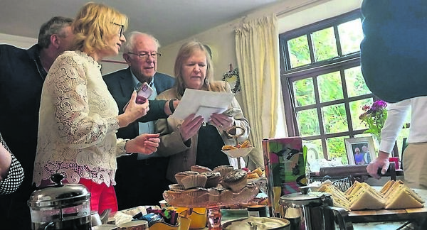 Jane O'Meara Sanders and Bernie Sanders meeting with their Coyle cousins at Nicholstown Jane O'Meara Sanders and Bernie Sanders meeting with their Coyle cousins at Nicholstown
