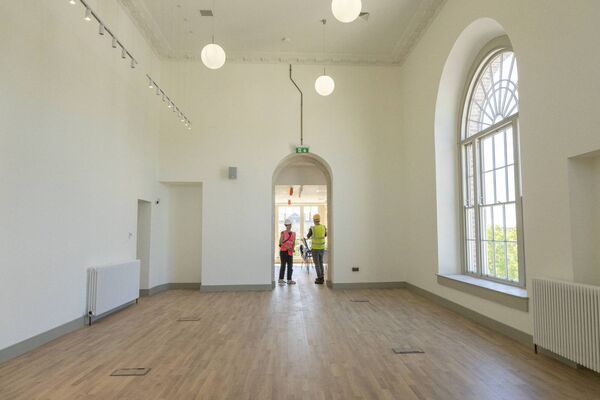 The museum's spacious rooms