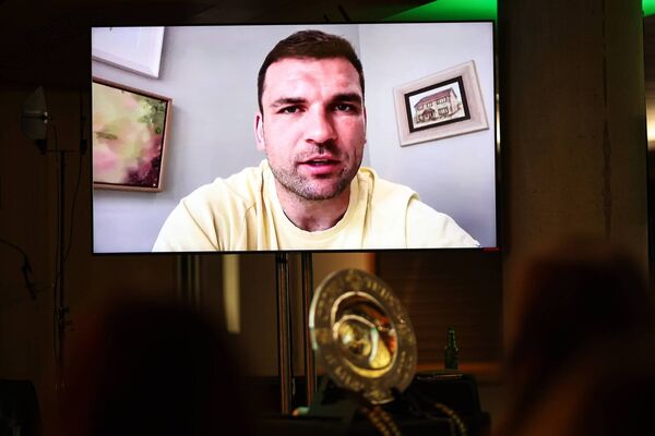 OCC Consulting Men’s XVs Players’ Player of the Year Tadhg Beirne speaks via video link after receiving the award Photo: ©INPHO/Andrew Conan