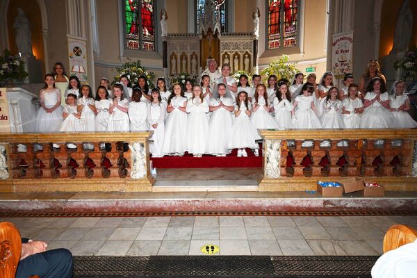 The communion class at St Peter and Pauls Church Monasterevin