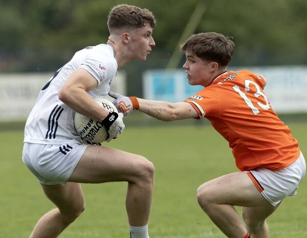 Ollie Deller scored a beautiful second half point for Kildare Photo: Sean Brilly