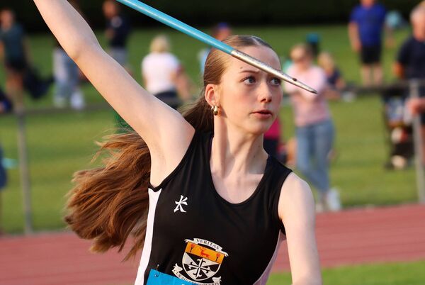 Meave Moore won gold in the Junior Javelin Photo: Perri Williams