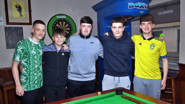 Jack Courtney with friends Lar Brennan-Whelan, Jamie French, Andrew McCaffrey and Oisin Jacob