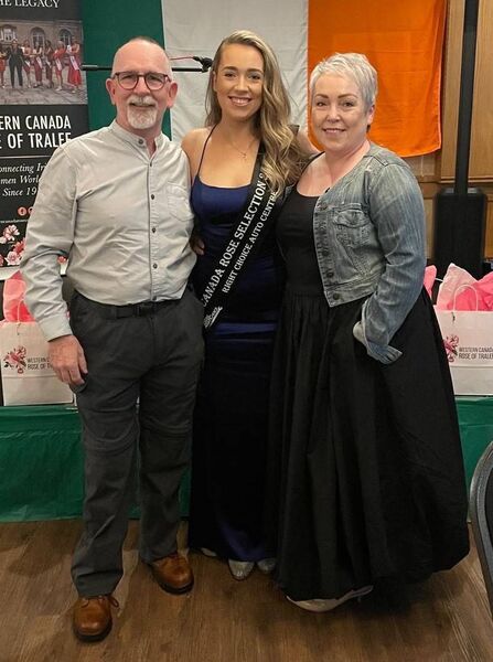 Ciara Confrey from Newbridge, alongside her parents Noel and Alison. Ciara Confrey from Newbridge, alongside her parents Noel and Alison.