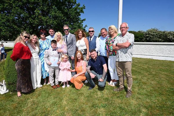 Kealan McNally and family