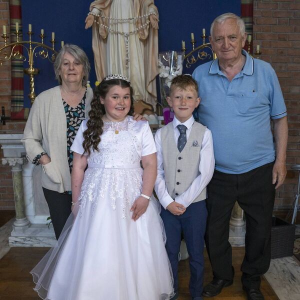 Pearce and Kathleen Casey with their great grandson Ciaran Casey and granddaughter Zoe Coughlan