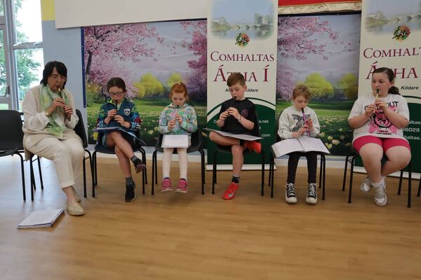 Noreen with Orla's whistle class