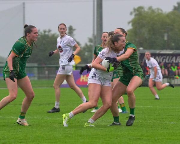 Roisin Byrne tries to find a way through the Meath defence Photo: Aisling Hyland Roisin Byrne tries to find a way through the Meath defence Photo: Aisling Hyland
