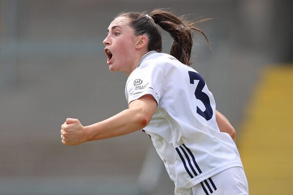 Kildare captain Laoise Lenehan celebrates her second half goal Photo: ©INPHO/Leah Scholes
