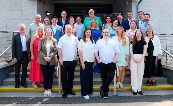 Aine Mangan (CEO Into Kildare) alongside Taste of Kildare Sponsors pictured at Naas Racecourse for the launch of Taste of Kildare 2025