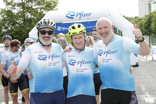 Kieran Ryan, John Sourke, and Glenn Ryan at Pfizer cycle 2025 Kieran Ryan, John Sourke, and Glenn Ryan at Pfizer cycle 2025