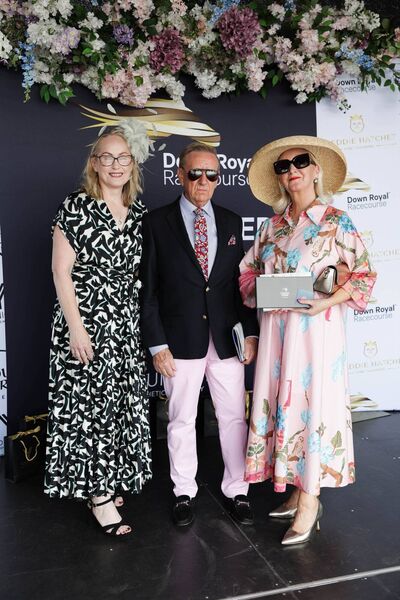 Jackie Johnston, Operations Director at Lough Erne Resort and Best Dressed Couple, Alistair and Lady Bridget Hamill