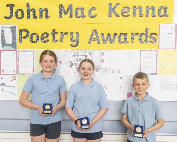 Room 13 1st Olivia, 2nd Neasa,3rd Mairead (Not in), Merit Jayden