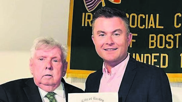 Kildare’s Michael English honoured in Boston After triumphant US Tour