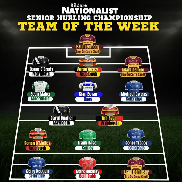 The Kildare Nationalist Team of the Week for the first round of the UPMC Senior Hurling Championship