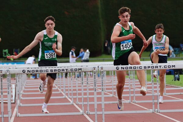 Kyle Byrne Ward won gold in the u18 hurdles Photo: Perri Williams Kyle Byrne Ward won gold in the u18 hurdles Photo: Perri Williams
