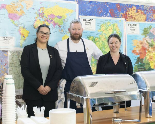 Kiley Foley, Andy Nolan and Yasmin Orsida from Kilkea Castle Kiley Foley, Andy Nolan and Yasmin Orsida from Kilkea Castle