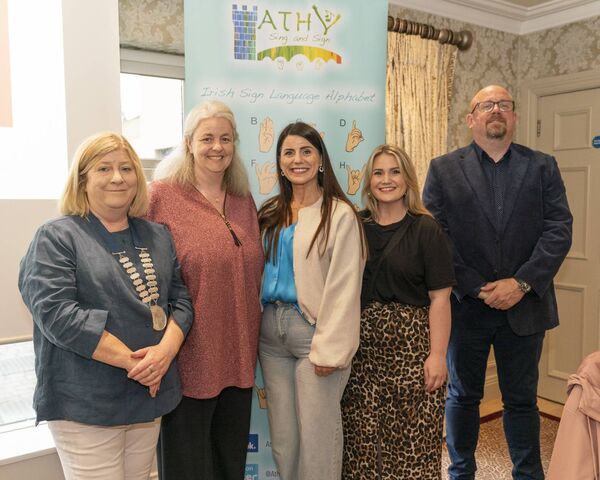 Cllr Aoife Breslin, Melissa Howlett, Gayle Donovan,Paige Donovan, and Cllr Mark Leigh