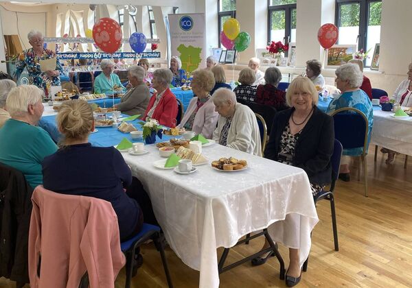 Members and guests at the Castledermot ICA Guild's 60th birthday afternoon tea party