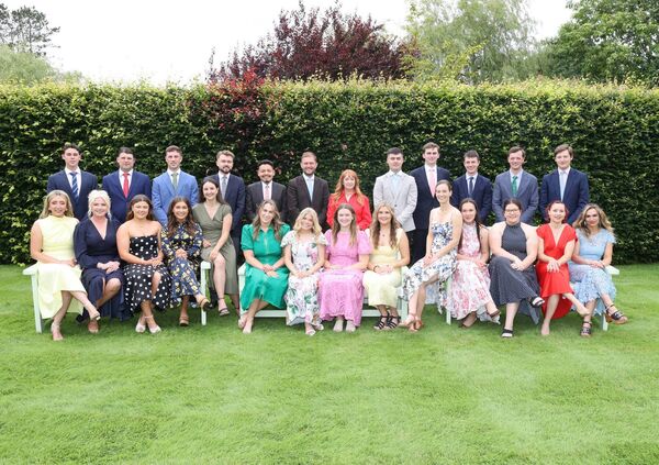 Standing, Sam Thompson, Luke Buchanan, Patrick Doyle, Raph McCall, Eric Resendiz, Cathal Beale, CEO, Anne Channon, Conor Wafer, Peter Leavy, Luke O'Neill, Jordan Kidd and George Palin Seated: Sarah Jane O'Byrne, Moa Sundstrom, Ava Banahan.