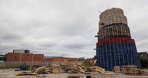 Legal action expected over loyalist bonfire sparking concern in Belfast