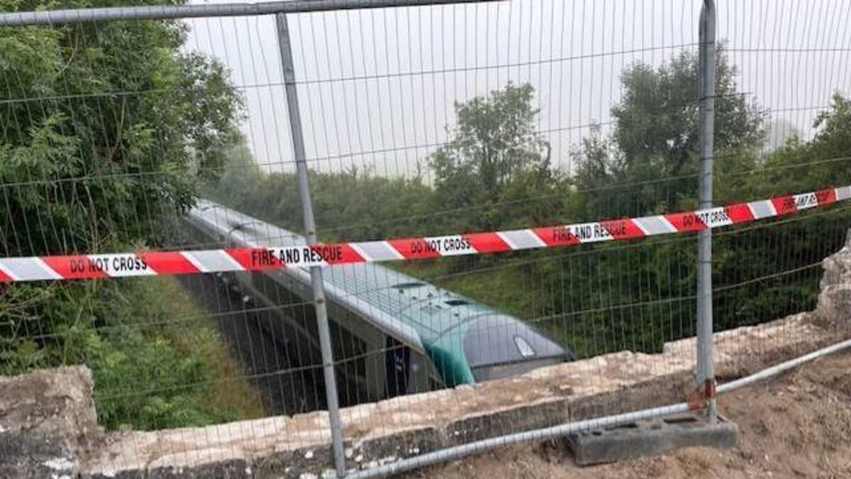 Motorist has a lucky escape after crashing into Kildare railway bridge